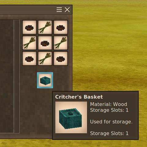 Critcher's Basket crafting recipe
